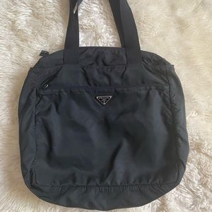 Prada Nylon black tote